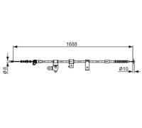 Cavo comando, Freno stazionamento posteriore Dx per TOYOTA COROLLA STARLET