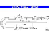 Cavo comando, Freno stazionamento posteriore per AUDI 100 200