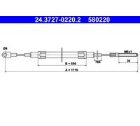 Cavo comando, Freno stazionamento posteriore per BMW 5 6