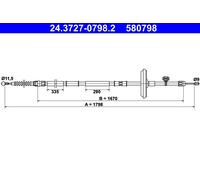 Cavo comando, Freno stazionamento posteriore per CHEVROLET OPEL VAUXHALL ASTRA A