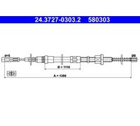 Cavo comando, Freno stazionamento posteriore per CITROËN AX