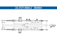Cavo comando, Freno stazionamento posteriore per FORD B-MAX FIESTA