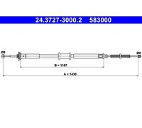 Cavo comando, Freno stazionamento posteriore per LANCIA YPSILON