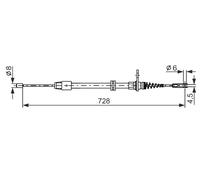 Cavo comando, Freno stazionamento posteriore per MERCEDES-BENZ CLASSE C CLASSE E