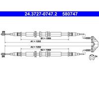 Cavo comando, Freno stazionamento posteriore per OPEL VAUXHALL ASTRA ASTRA G CLA