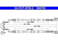 Cavo comando, Freno stazionamento posteriore per OPEL VAUXHALL ASTRA ASTRA H CLA