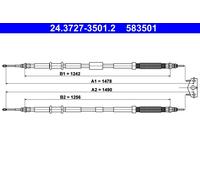 Cavo comando, Freno stazionamento posteriore per OPEL VAUXHALL CORSA CORSAVAN