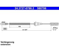 Cavo comando, Freno stazionamento posteriore per OPEL VAUXHALL CORSA CORSAVAN TI
