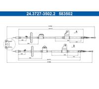 Cavo comando, Freno stazionamento posteriore per OPEL VAUXHALL MOKKA / MOKKA X M