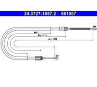 Cavo comando, Freno stazionamento posteriore per RENAULT MEGANE