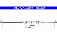 Cavo comando, Freno stazionamento posteriore per SEAT SKODA VW FABIA IBIZA POLO