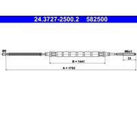 Cavo comando, Freno stazionamento posteriore per SKODA FELICIA