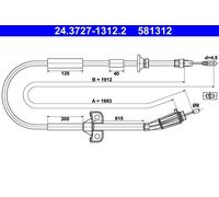 Cavo comando, Freno stazionamento posteriore per VOLVO S80
