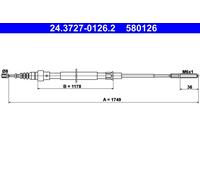 Cavo comando, Freno stazionamento posteriore per VW PASSAT