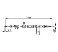 Cavo comando, Freno stazionamento posteriore Sx per ALFA ROMEO 159