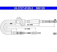 Cavo comando, Freno stazionamento posteriore Sx per AUDI 80 90