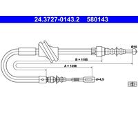 Cavo comando, Freno stazionamento posteriore Sx per AUDI 80 90 CABRIOLET COUPE