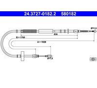 Cavo comando, Freno stazionamento posteriore Sx per AUDI A4