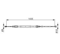 Cavo comando, Freno stazionamento posteriore Sx per BMW 1