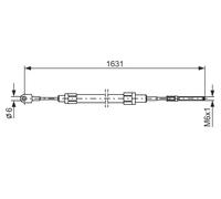 Cavo comando, Freno stazionamento posteriore Sx per BMW 3