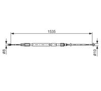 Cavo comando, Freno stazionamento posteriore Sx per BMW 3