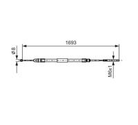 Cavo comando, Freno stazionamento posteriore Sx per BMW BMW (BRILLIANCE) 3 3 SER