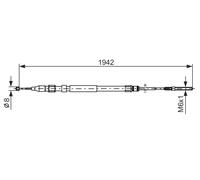 Cavo comando, Freno stazionamento posteriore Sx per BMW X5