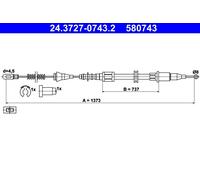 Cavo comando, Freno stazionamento posteriore Sx per CHEVROLET OPEL VAUXHALL CORS