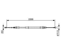 Cavo comando, Freno stazionamento posteriore Sx per CITROËN C5