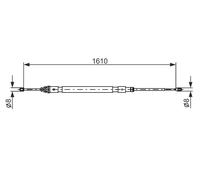 Cavo comando, Freno stazionamento posteriore Sx per CITROËN PEUGEOT 1007 C2 C2 E