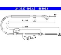 Cavo comando, Freno stazionamento posteriore Sx per CITROËN PEUGEOT TOYOTA 107 A
