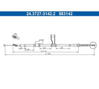 Cavo comando, Freno stazionamento posteriore Sx per HYUNDAI i10
