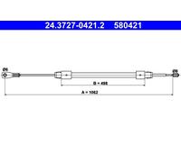 Cavo comando, Freno stazionamento posteriore Sx per MERCEDES-BENZ CLASSE A