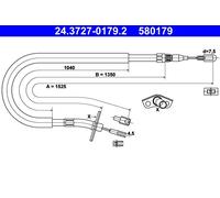 Cavo comando, Freno stazionamento posteriore Sx per MERCEDES-BENZ VW LT 28-35 LT
