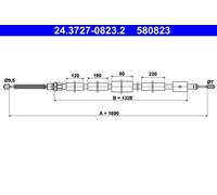 Cavo comando, Freno stazionamento posteriore Sx per PEUGEOT 306