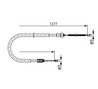 Cavo comando, Freno stazionamento posteriore Sx per RENAULT CLIO