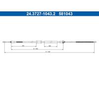 Cavo comando, Freno stazionamento posteriore Sx per RENAULT KANGOO