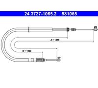 Cavo comando, Freno stazionamento posteriore Sx per RENAULT MEGANE