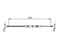 Cavo comando, Freno stazionamento posteriore Sx per SKODA OCTAVIA
