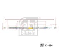 Cavo comando, Freno stazionamento posteriore Sx per VW BEETLE