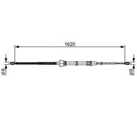 Cavo comando, Freno stazionamento posteriore Sx per VW BORA