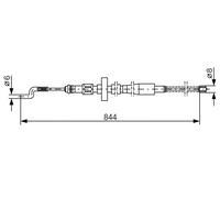 Cavo comando, Freno stazionamento posteriore Sx per VW CALIFORNIA TRANSPORTER