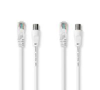 Cavo combinato coassiale e Cat6 con connettori IEC (Koax) e RJ45 | Nichelato