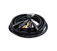 Cavo Combinato DMX True1 Powercon A 5 Pin IP65, Lunghezza 1 Metro/3 Metri, Cavo Ibrido True One Power Data per Illuminazione Scenica Esterna, 3 Metri.