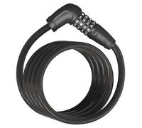 ABUS Blocco a cavo Numero 5510C/180 SCMU - Set di lucchetti per biciclette con staffa due ruote e bambini 10 mm livello sicurezza 3 Nero