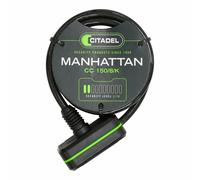 Cavo con lucchetto Citadel Manhattan cc 150/8/k Nero 150 cm