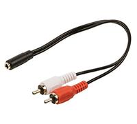 Cavo con presa jack da 3,5 m femmina/2 Rca maschi