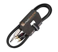 Cavo Connessione Jack Stereo TRS 6.35mm 1/4" a Twin 2 x Phono RCA Oro/Cavo Insert 1.5m