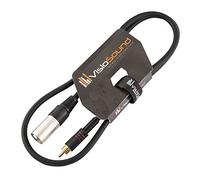 Cavo Connettore Audio XLR Maschio a RCA Phono Oro Singolo/Segnale/Cavo Patch 1m