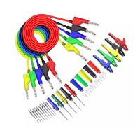 Cavo Connettore Banana Completo 30 Pezzi per Test Prestazioni Elettriche